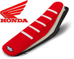 Honda Complete Ribbed Seat (Red & White 5 Rib)